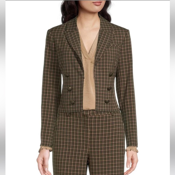 Vince Camuto Cropped Plaid Blazer 18W - Picture 13 of 14